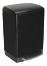Lixeira inox com pedal retangular Slim Black Matte 6 litros