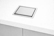 Lixeira Inox Embutir Quadrada 15X15 2 L Para Bancada Lixeira Inox Embutir Quadrada 15X15 2 L Para Bancada