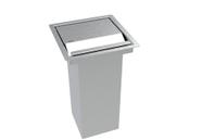Lixeira Inox Embutir Quadrada 15X15 2 L Para Bancada Lixeira Inox Embutir Quadrada 15X15 2 L Para Bancada