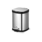 Lixeira Inox Escovado C/Pedal E Balde 6 Litros