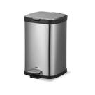 Lixeira Inox Escovado Com Pedal E Balde 20 Litros