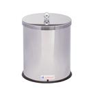 Lixeira Inox Para Banheiro Cozinha Balcão 5 Litros Com Tampa