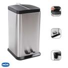 Lixeira Inox Para Cozinha Banheiro Com Pedal Quadrada 20 Litros Mor Jaspe Lixeira Inox Para Cozinha Banheiro Com Pedal Quadrada 20 Litros Mor Jaspe