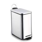 Lixeira inox retangular c/ pedal 5l acetinado - Mood Nobre