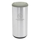 Lixeira Inox Tramontina Cápsula Selecta Plus Basculante com Acabamento Scotch Brite e Tampa Basculante Cinza em Poliprop