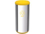 Lixeira Inox Tramontina Cápsula Selecta Plus Basculante Scotch Brite Amarela em Polipropileno 40 L