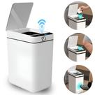 Lixeira Inteligente 12L Automática Preta Sensor Sem Contato Vedação Hermética Higiene Saúde Total