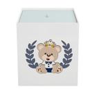 Lixeira Kit Higiene MDF com Tampa Bebê Urso Coroa Menino Lixeira Kit Higiene MDF com Tampa Bebê Urso Coroa Menino