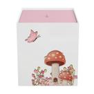 Lixeira Kit Higiene MDF com Tampa Quarto Bebê Cogumelo