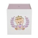 Lixeira Kit Higiene MDF com Tampa Quarto Bebê Ursa Coroa