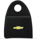 Lixeira Lixinho Carpete Chevrolet Gm Logo Bordado Preta.