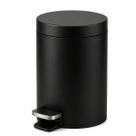 Lixeira Matte 5 Litros Preta Em Aço Inox Banheiro Cozinha
