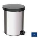 Lixeira New Aço Inox Polido Com Pedal 12 Litros - Tramontina 94538/712