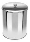 Lixeira Office Com Tampa Em Aço Inox 5l