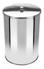 Lixeira Office Redonda Com Tampa Em Inox 7 Litros