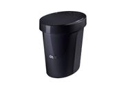 Lixeira Oval Retro Coza Glass 5 L - 26,2 x 18,4 x 24,6 cm Preto
