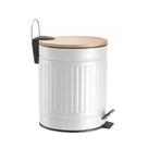 Lixeira Para Banheiro Cozinha Cesto Removível 5l Inox Branco MEK