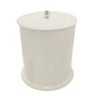 Lixeira para Banheiro Mdf Redonda 6 Litros Biscuit
