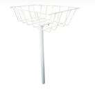 Lixeira para calçada resistente com base Desmontável e com pintura anticorrosiva-Branca