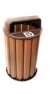 Lixeira para Coleta Seletiva 90L Diversas Cores Madeira Plastica Ecologica Cor:Marrom