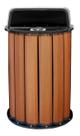 Lixeira para Coleta Seletiva 90L Diversas Cores Madeira Plastica Ecologica Cor:Preto Lixeira para Coleta Seletiva 90L Diversas Cores Madeira Plastica Ecologica Cor:Preto