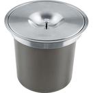 Lixeira para Sobrepor 16168 Inox e Balde Plástico 5Lts. Escovado Franke