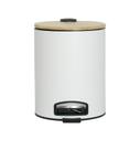 Lixeira Pedal Bambu Branco Mimo ALX23280