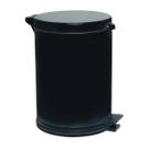 Lixeira Pedal Cesto De Lixo Tampa 4,5 Litros Preta Cozinha Banheiro Viel