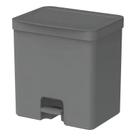 Lixeira Pedal Dupla Trium 20 Litros Fechado Martiplast Ou - Chumbo