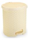 Lixeira Pedal Rattan 15 L Cozinha Banheiro Escritorio Bege