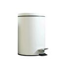 Lixeira Pedal Redonda Aço 5L Branco Matte Lixeira Pedal Redonda Aço 5L Branco Matte