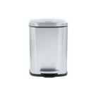 Lixeira Pedal Top Clean Inox 6 Litros com Balde Interno