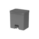 Lixeira Pedal Trium 20 Litros Fechado Martiplast Ou - Chumbo