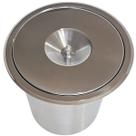 Lixeira Pia Cozinha Embutir No Granito Em Inox 5lts 20X24 CM 5 litros