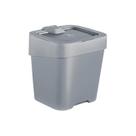 Lixeira Pia de Cozinha Slim Compacta 2,5 Lts c/Tampa Cinza