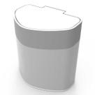 Lixeira Pia Plastica 5 Litros Branco Prat-k