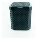 Lixeira Pia Rattan Preta Cozinha C/Tampa Multiuso 05 Litros 25809PM Arqplast Lixeira Pia Rattan Preta Cozinha C/Tampa Multiuso 05 Litros 25809PM Arqplast