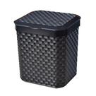 Lixeira Pia Rattan Preta Cozinha C/ Tampa Multiuso 05 Litros 25809PM Arqplast Lixeira Pia Rattan Preta Cozinha C/ Tampa Multiuso 05 Litros 25809PM Arqplast