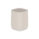 Lixeira piso/parede aura 6l bege tampa fecha suporta 4kg ou