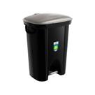 Lixeira Plástica Com Pedal Sanremo 36L Preta Lixeira Plástica Com Pedal Sanremo 36L Preta