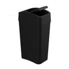 LIxeira plastica com tampa basculante 8 litros preta Astra - LTB2PR1