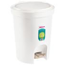 Lixeira Plástica Redonda com Pedal Branca 13,5L Casablanca Sanremo