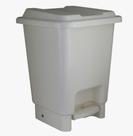 Lixeira Plástica Retangular com pedal branca 7 litros SUPER RESISTENTE