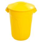 Lixeira Plástico Amarelo com Tampa Sobreposta de 100 Litros - CR100AM - JSN