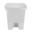 Lixeira Plástico Quadrado com Pedal de 30 Litros Branco - P30B - JSN