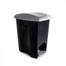 Lixeira Polipropileno 15L Plasútil E-Black com Pedal