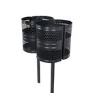 Lixeira Polônia 4 Cestos Parque Calçada Rua Tela Moeda 120cm