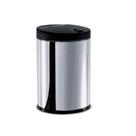 Lixeira Press Inox Com Tampa Preta 4 Litros - Brinox