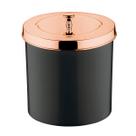 Lixeira Preta 5 Litros Com Tampa Metalizada De Pegar Cesto De Lixo Multiuso Decorativo Organizador Para Cozinha Lavabo Banheiro Quarto Lixeira Preta 5 Litros Com Tampa Metalizada De Pegar Cesto De Lixo Multiuso Decorativo Organizador Para Cozinha Lavabo Banheiro Quarto