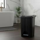 Lixeira Preta Agraplast 35 Litros com Tampa, Pedal e Aro Prática e Higiênica 1011
